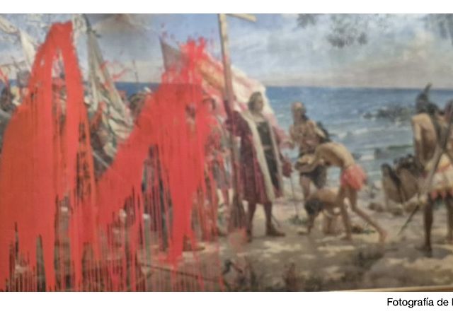 Museo naval agresion atentado ataque activista futuro vegetal